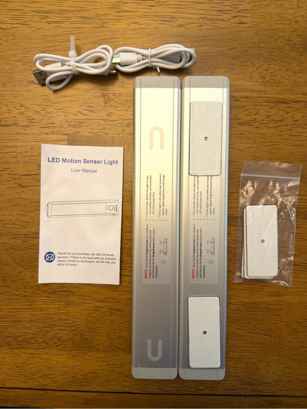 2 Pack Rechargeable LED Motion Sensor Under Cabinet Lights New - Picture 4 of 4